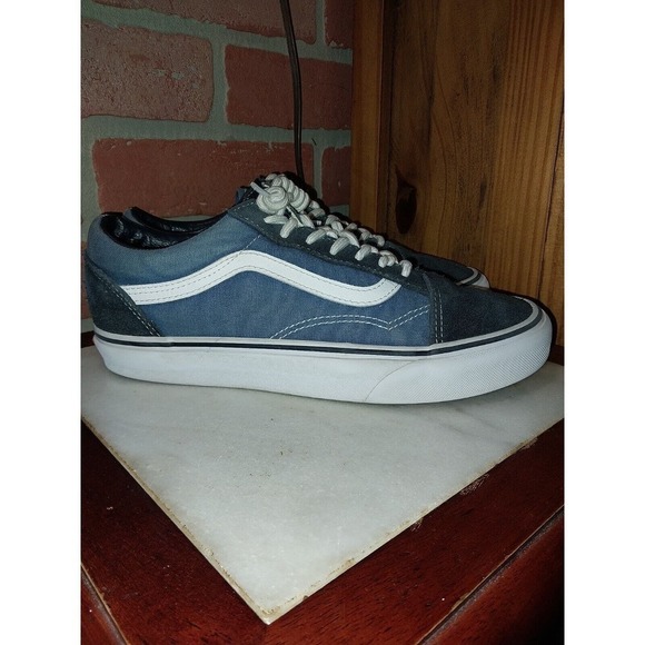 Mens Size 6 - VANS Old Skool Off The Wall Blue Suede - Picture 2 of 5